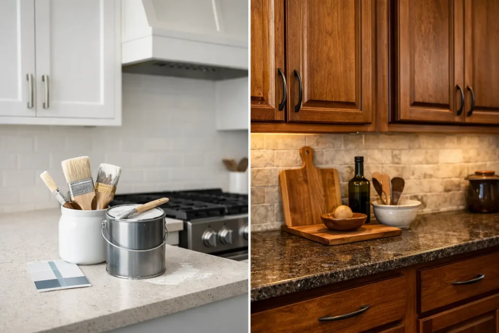 Painted Cabinets Versus Stained Cabinets