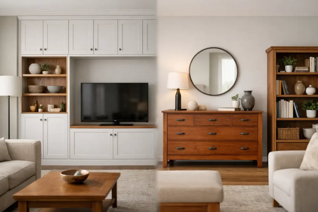 Built-In Cabinets Versus Freestanding Furniture