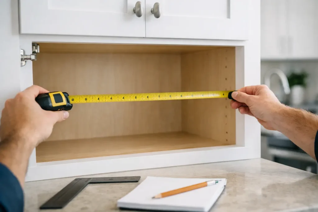 How to Measure Cabinet Openings for a Custom Fit